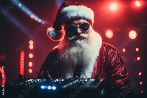 Santa Claus DJ in Christmas party