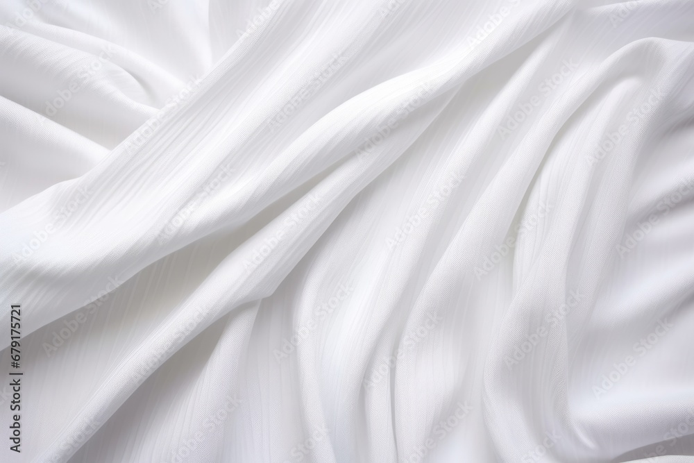 Fototapeta premium folds in a white cotton fabric