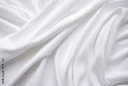 folds in a white cotton fabric