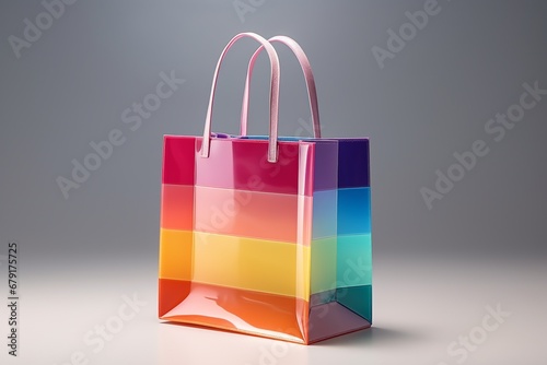 Shopping Bag 3D Illustration on Isolated Background created with Generative AI