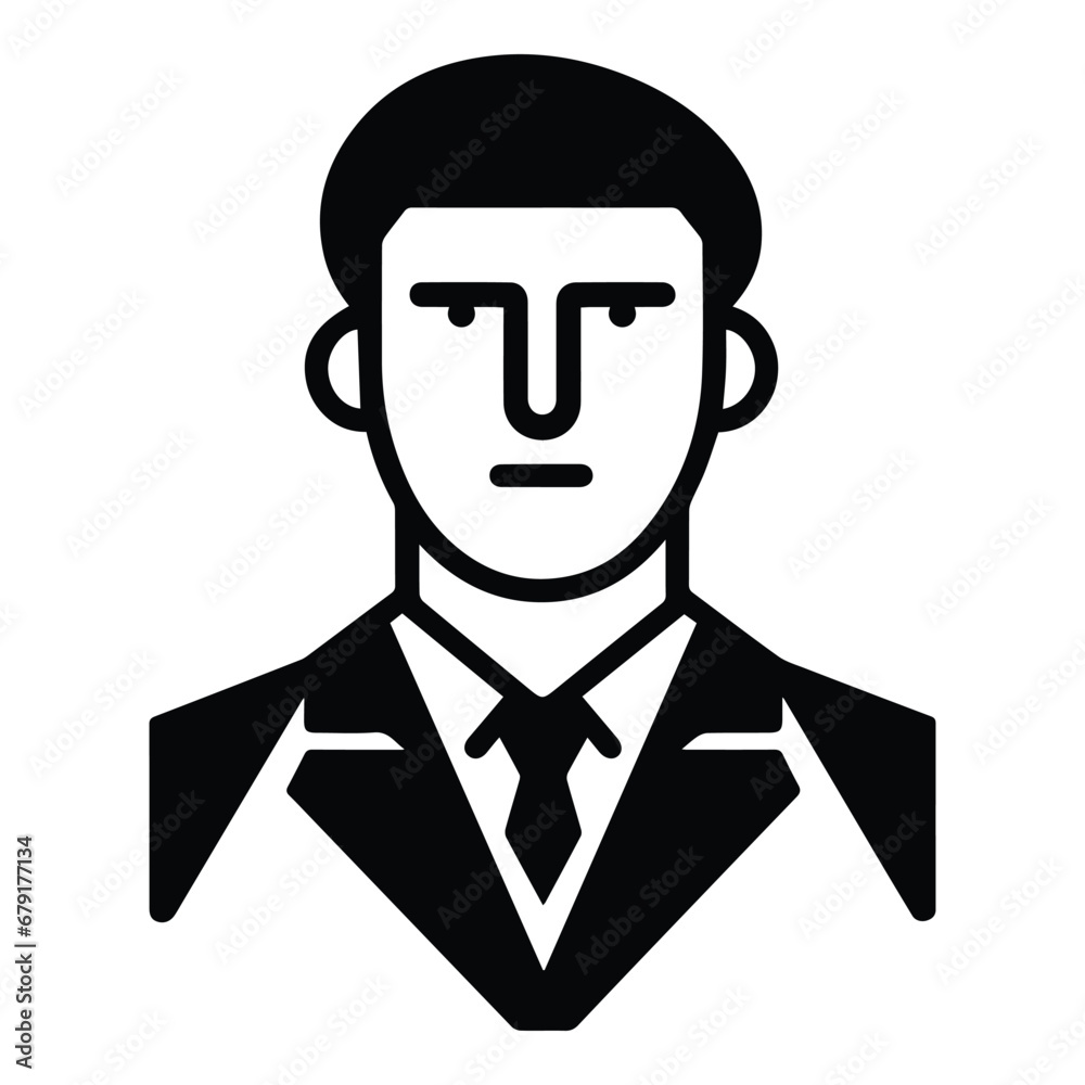 Businessman Flat Icon Isolated On White Background Businessman Flat Icon Isolated On White Background