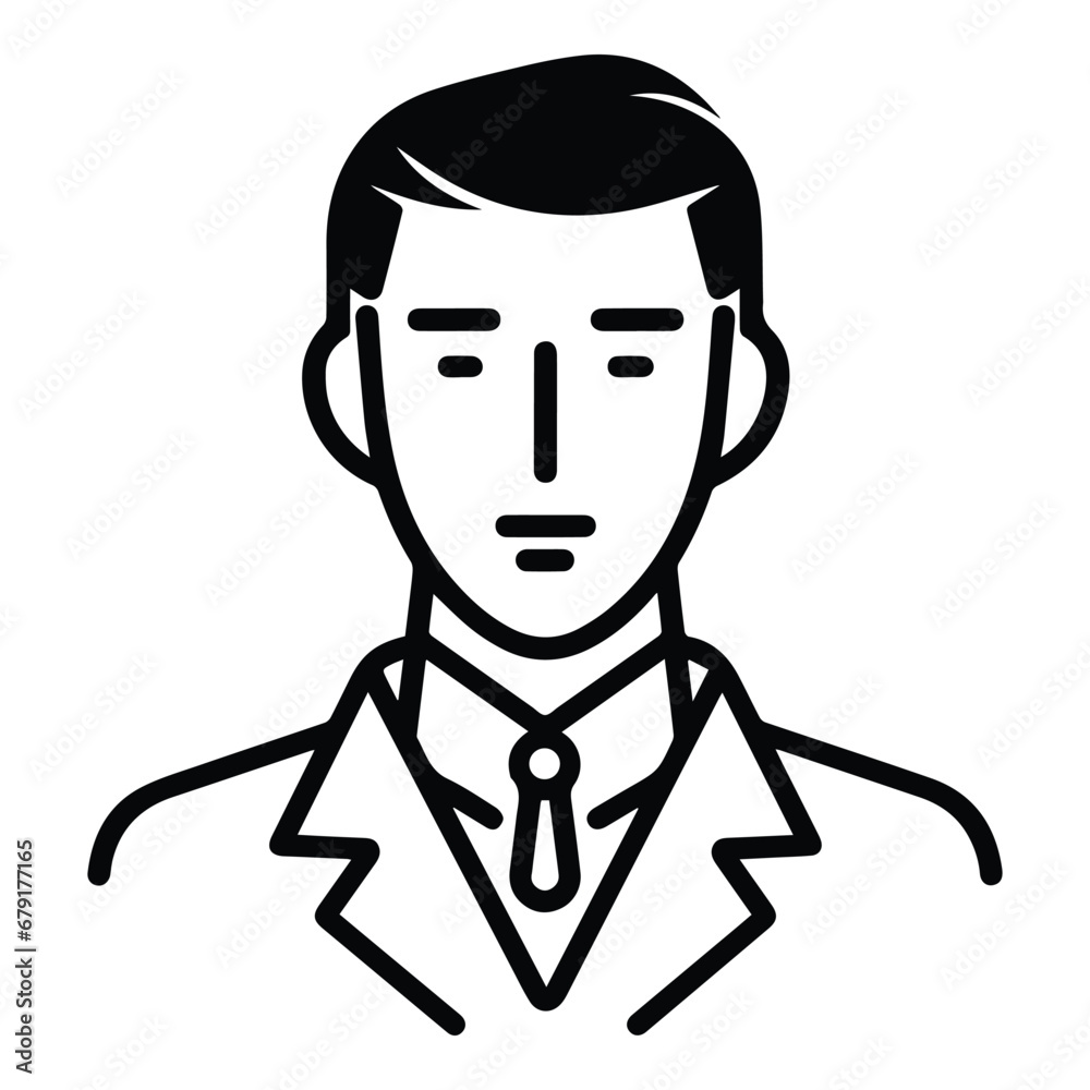 Businessman Flat Icon Isolated On White Background Businessman Flat Icon Isolated On White Background