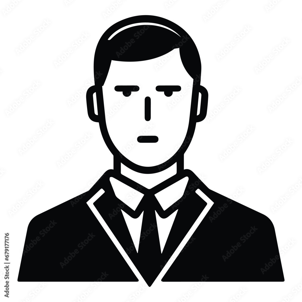 Businessman Flat Icon Isolated On White Background Businessman Flat Icon Isolated On White Background