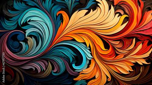 abstract colorful wavy lines and swirls  wavy pattern