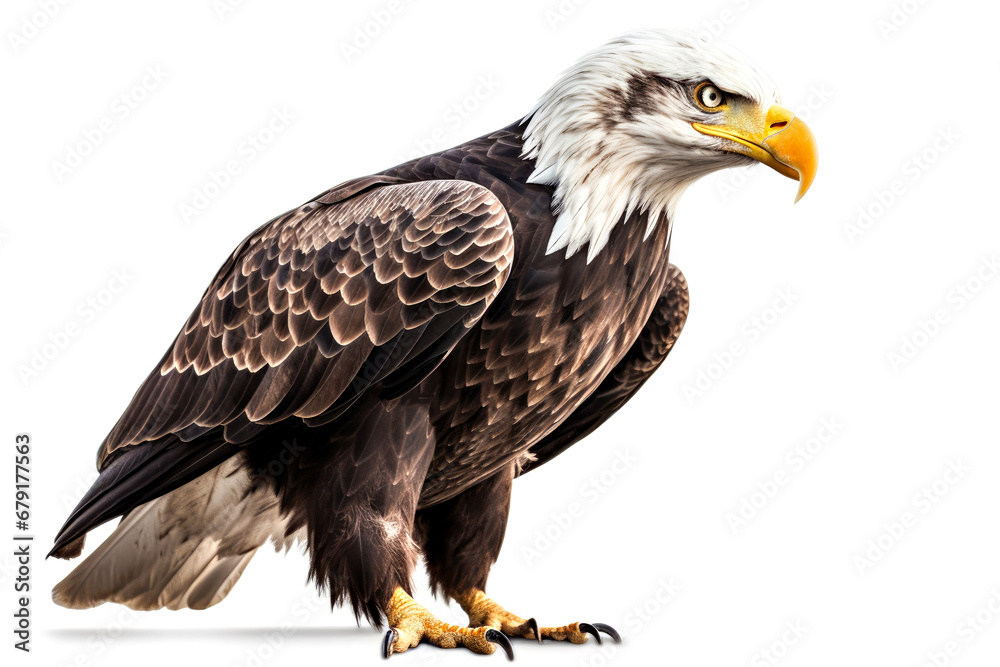 Bald Eagle (Haliaeetus leucocephalus) isolated on white background Bald Eagle (Haliaeetus leucocephalus) isolated on white background