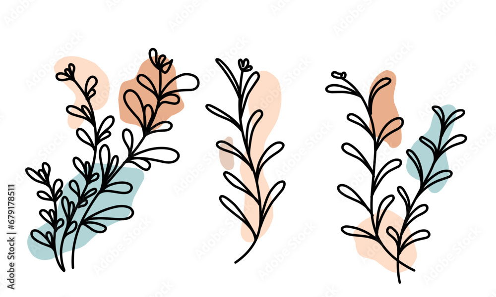 Abstract Flower Line Art Prints Set of 3 Minimal Floral Abstract Flower Line Art Prints Set of 3 Minimal Floral