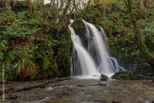 The waterfall at Aberfforest in Pembrokeshire, Wales