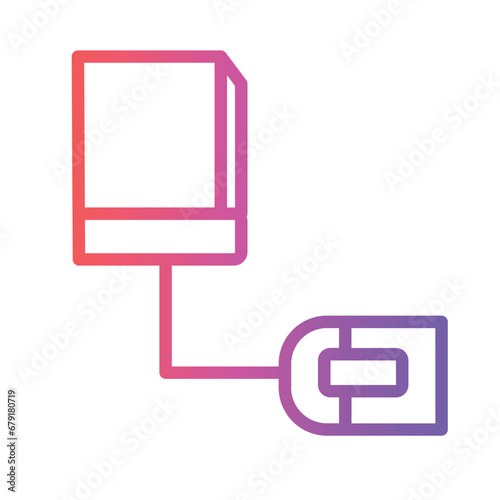 Online Learning Education Gradient Outline Icon