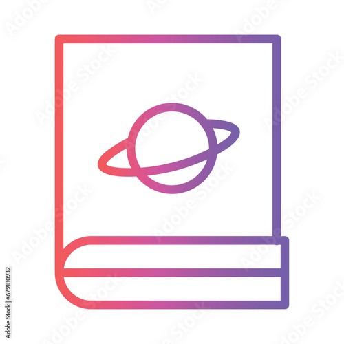 Article Astronomy Book Gradient Outline Icon