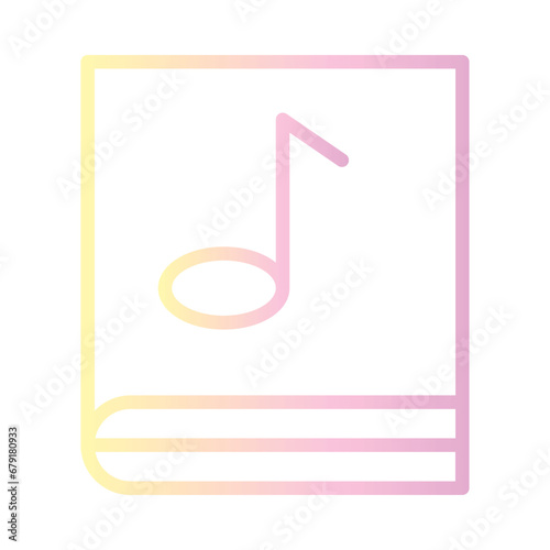 Audio Book Learning Gradient Outline Icon