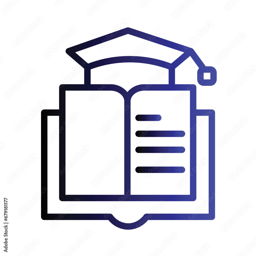 Book Education Learn Gradient Outline Icon