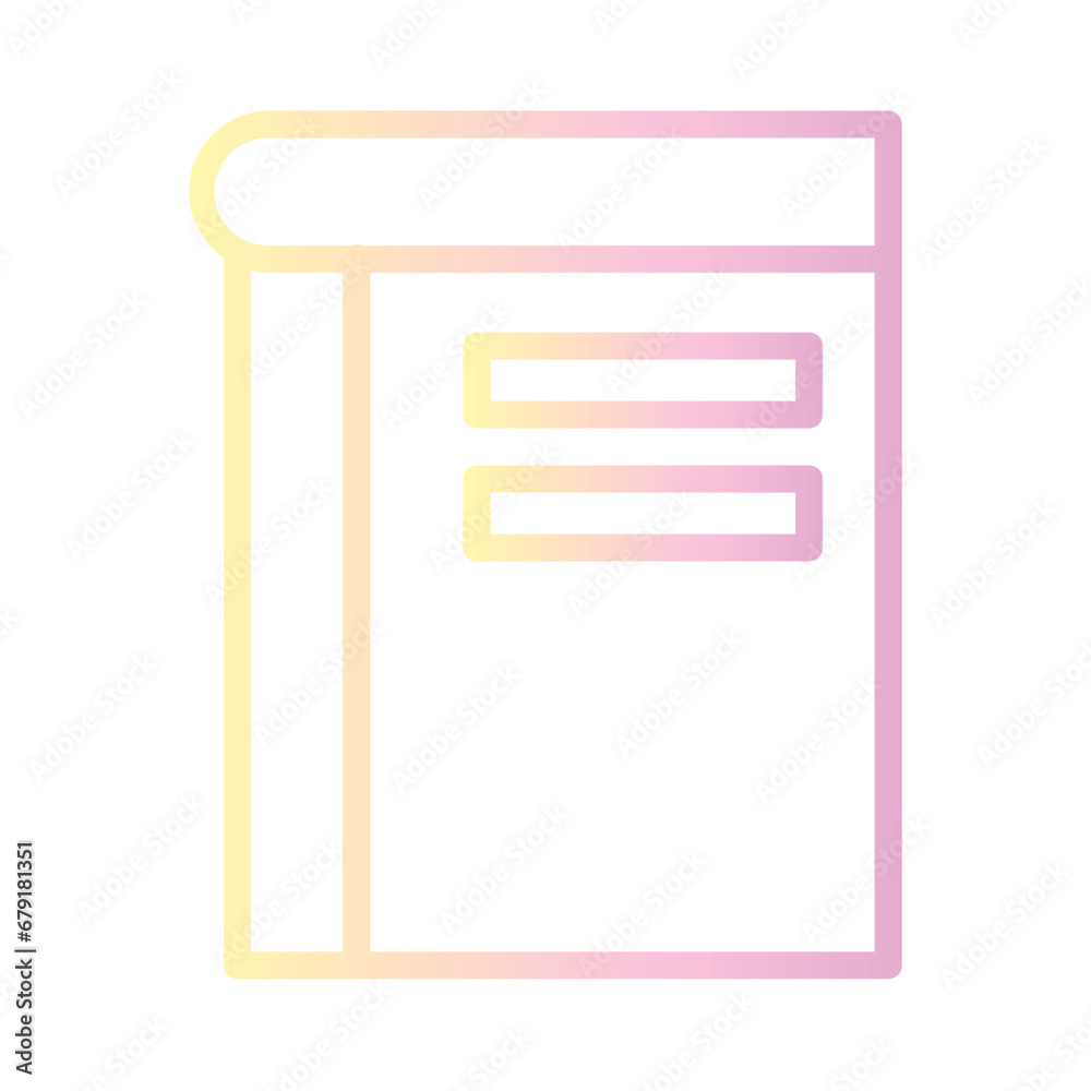 Learning School Study Gradient Outline Icon Learning School Study Gradient Outline Icon