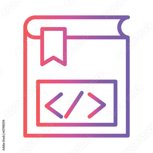 Book Manual Tutorial Gradient Outline Icon