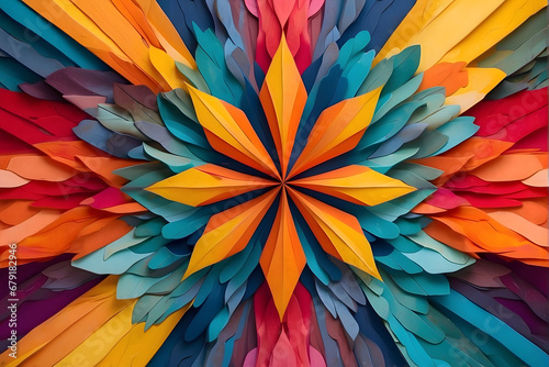 Abstract Kaleidoscopic Pattern of Colours
