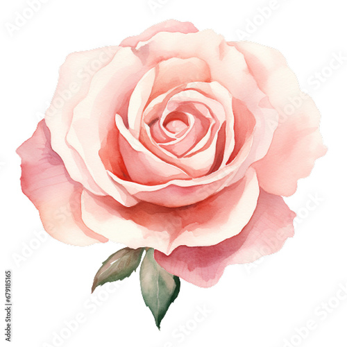Painted Petals Watercolor Blush Rose Clipart, Watercolor floral border, blush pink roses clipart, dusty pink wedding clip art, watercolor flowers clipart, Dusty Rose Floral Clipart , generative ai