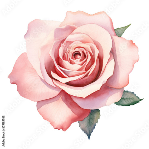 Painted Petals Watercolor Blush Rose Clipart, Watercolor floral border, blush pink roses clipart, dusty pink wedding clip art, watercolor flowers clipart, Dusty Rose Floral Clipart , generative ai