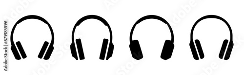 Headphones symbol set. headphone icon. vector