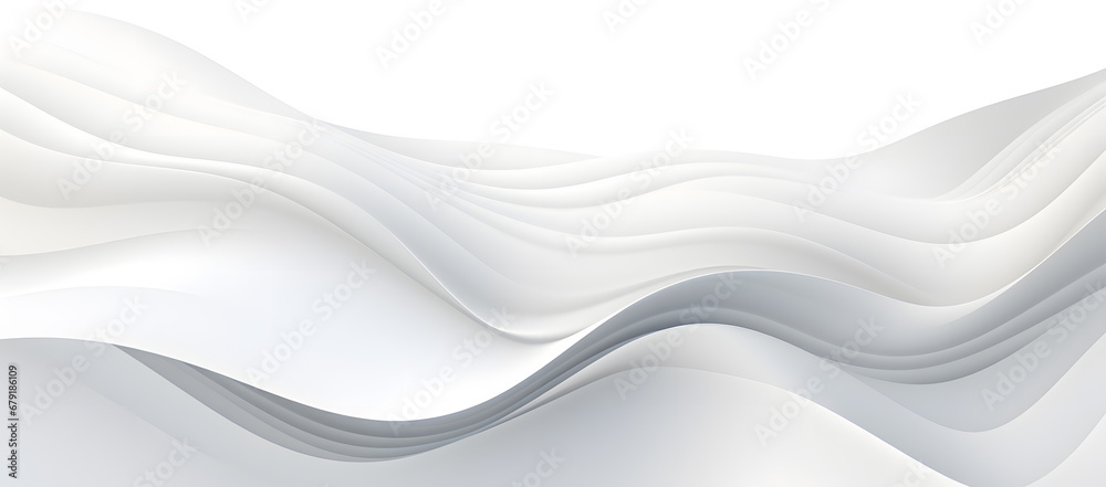 Fototapeta premium Abstract white floating wave design wallpaper