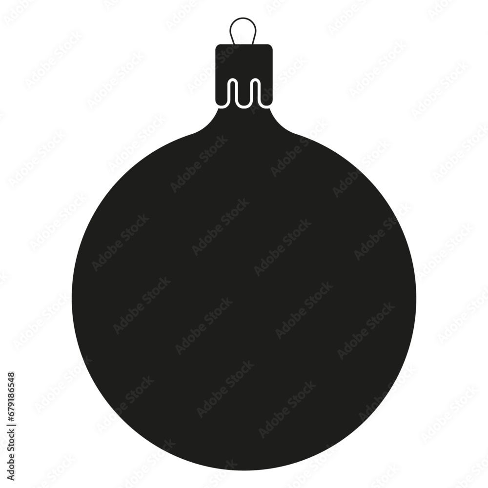 An icon depicting a black Christmas ball on a white background, an attribute for the New Year and Christmas
An icon depicting a black Christmas ball on a white background, an attribute for the New Year and Christmas