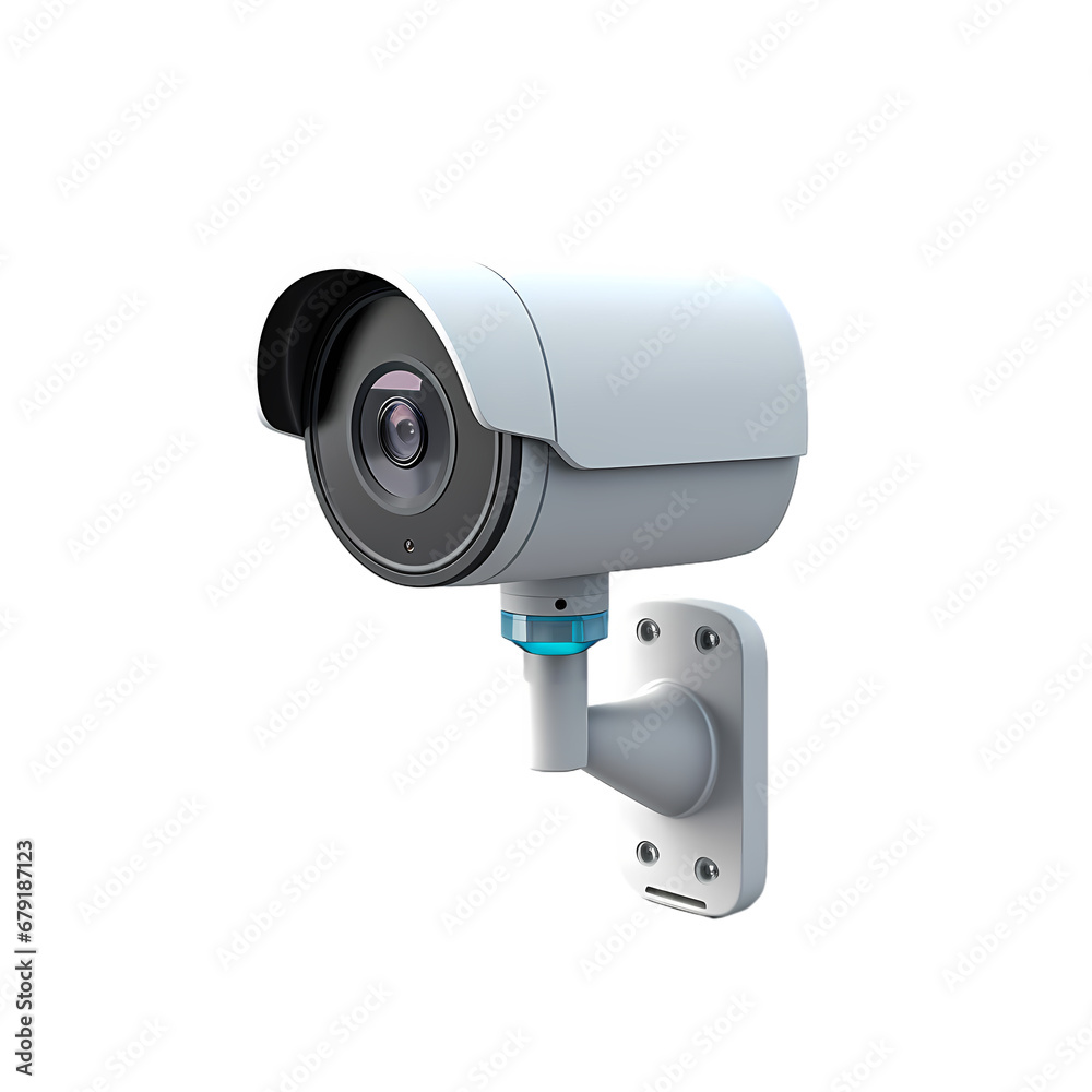 Security camera on transparent background, white background, isolated, icon material, product vector illustration