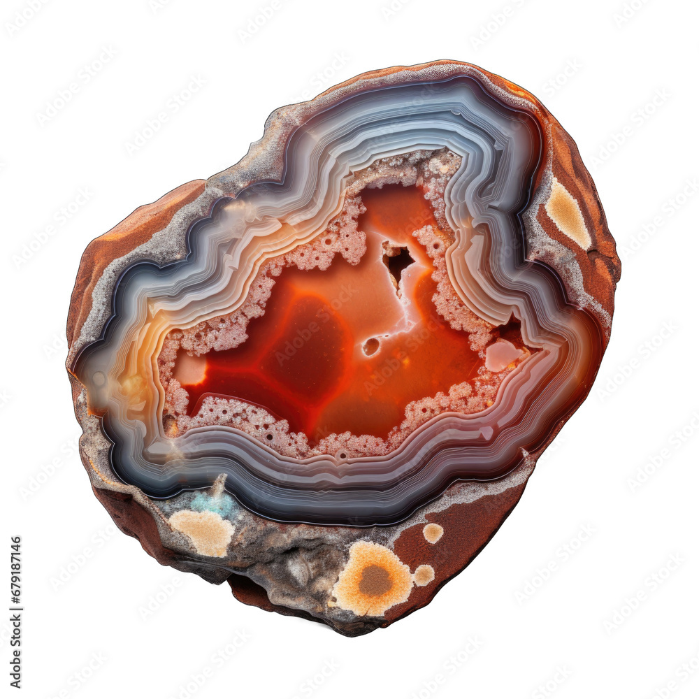Agate rock isolated on transparent background