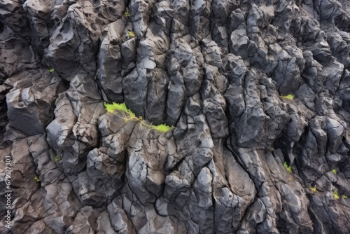 aa lava with rough, jagged surface photo