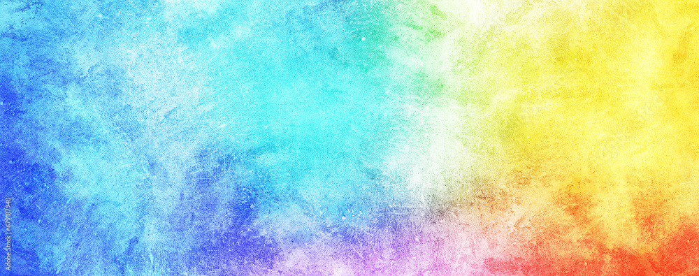 Bold Iridescent Color Euphoria Pastel Illustrative Banner Background Wallpaper