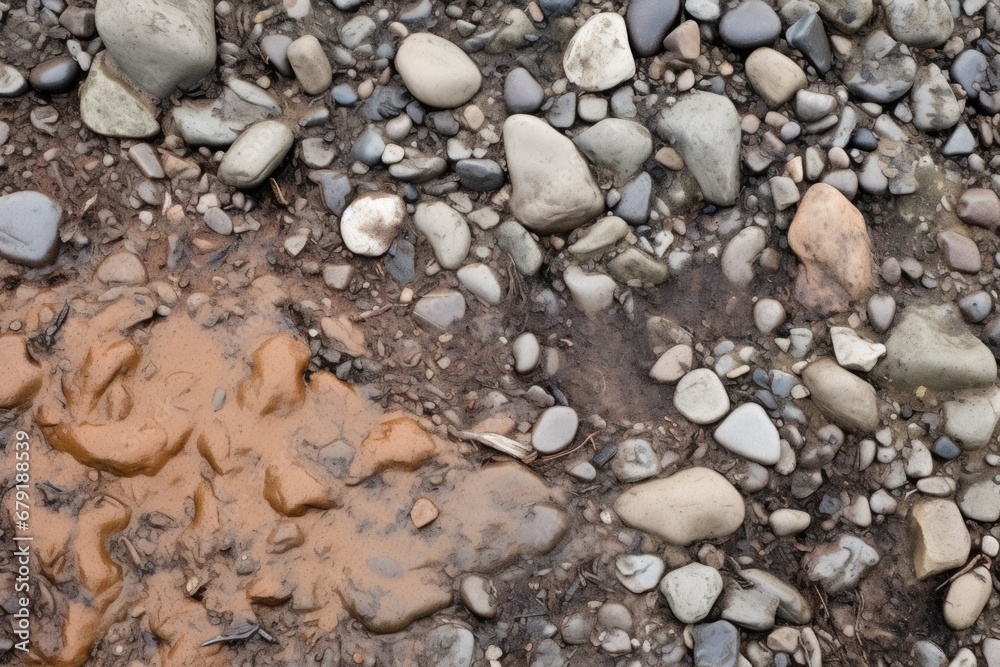 mud with embedded pebbles