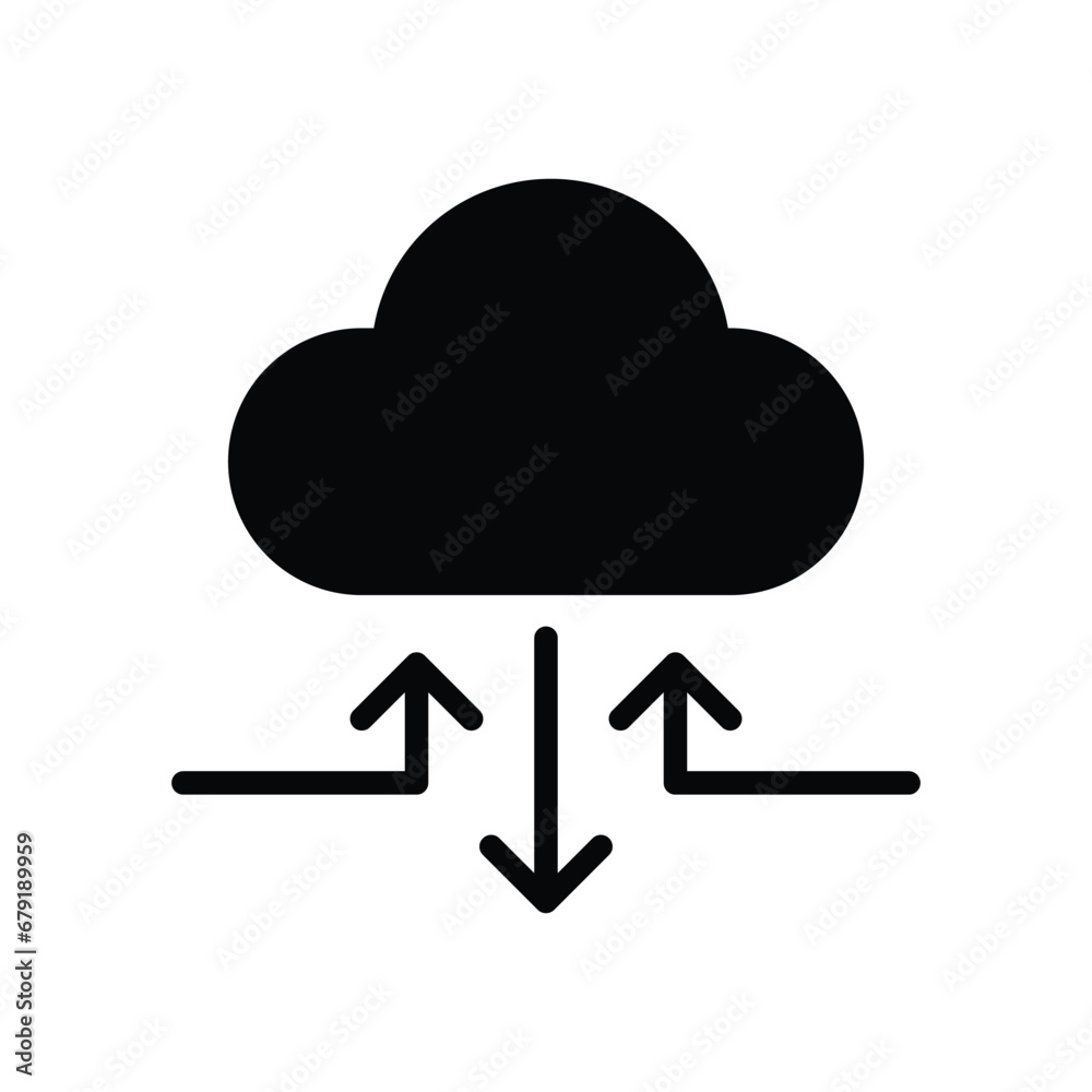Cloud Tech icon isolate white background vector stock illustration Cloud Tech icon isolate white background vector stock illustration