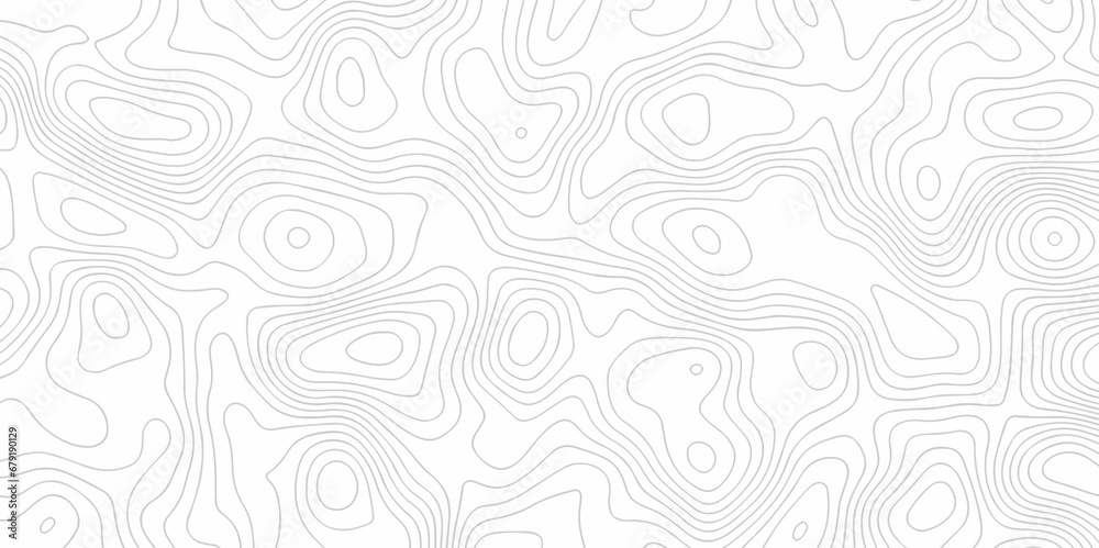 Seamless pattern wave lines Topographic map. Geographic mountain relief. Abstract lines background. Contour maps. Vector illustration, Topo contour map on white background, Topographic contour lines