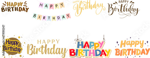 Happy Birthday Calligraphy Png