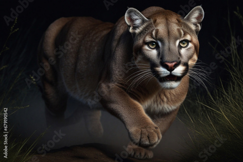 Sneaking Puma Portrait