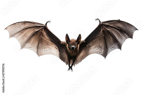 Dynamic Bat Flight Illustration -on transparent background
