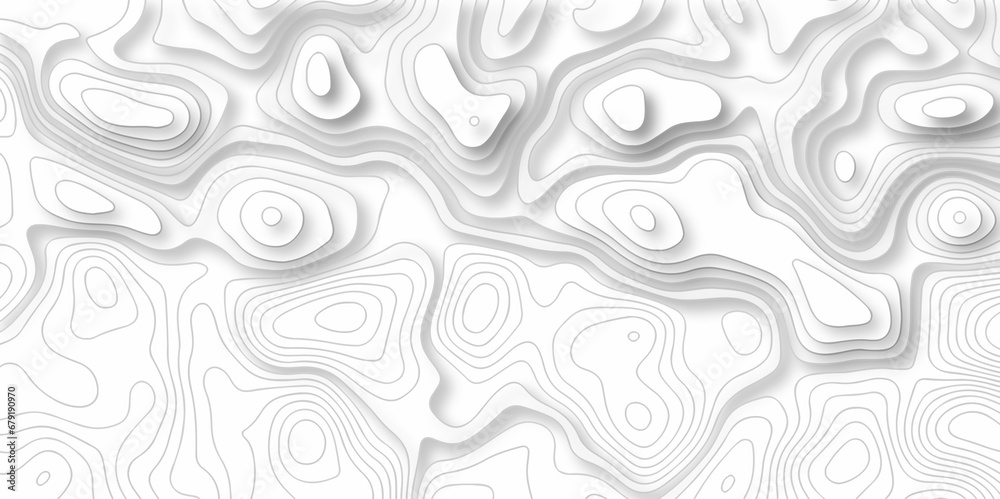 Seamless pattern wave lines Topographic map. Geographic mountain relief. Abstract lines background. Contour maps. Vector illustration, Topo contour map on white background, Topographic contour lines