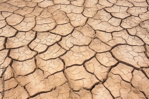 dry and cracked earth texture in a desert