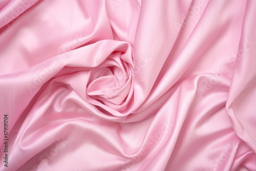 delicate baby pink satin crumpled up tightly