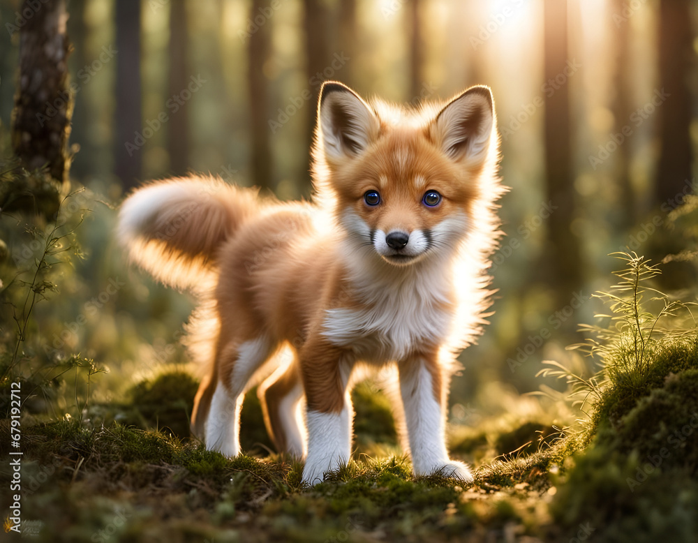 red fox in the forest