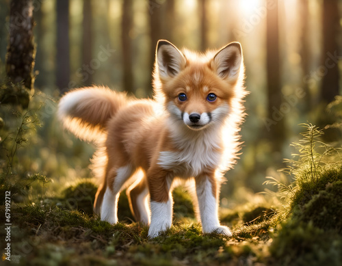 red fox in the forest