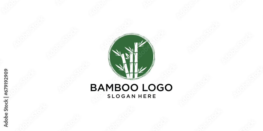 Creative bamboo logo design template with unique concept| premium vector Creative bamboo logo design template with unique concept| premium vector