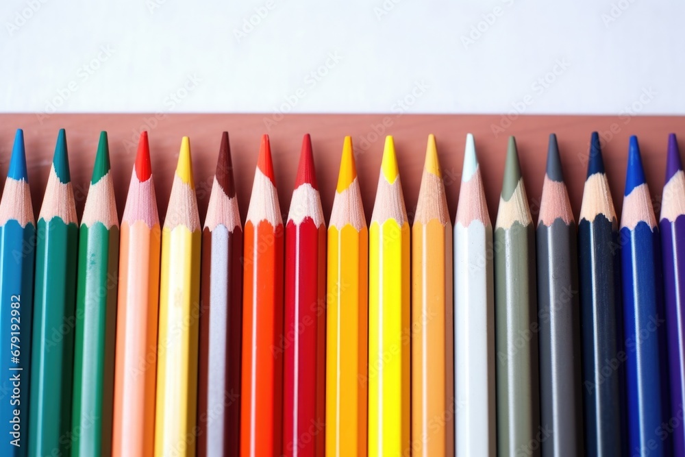 shot of a neatly arranged sketch pencils in a pencil case shot of a neatly arranged sketch pencils in a pencil case