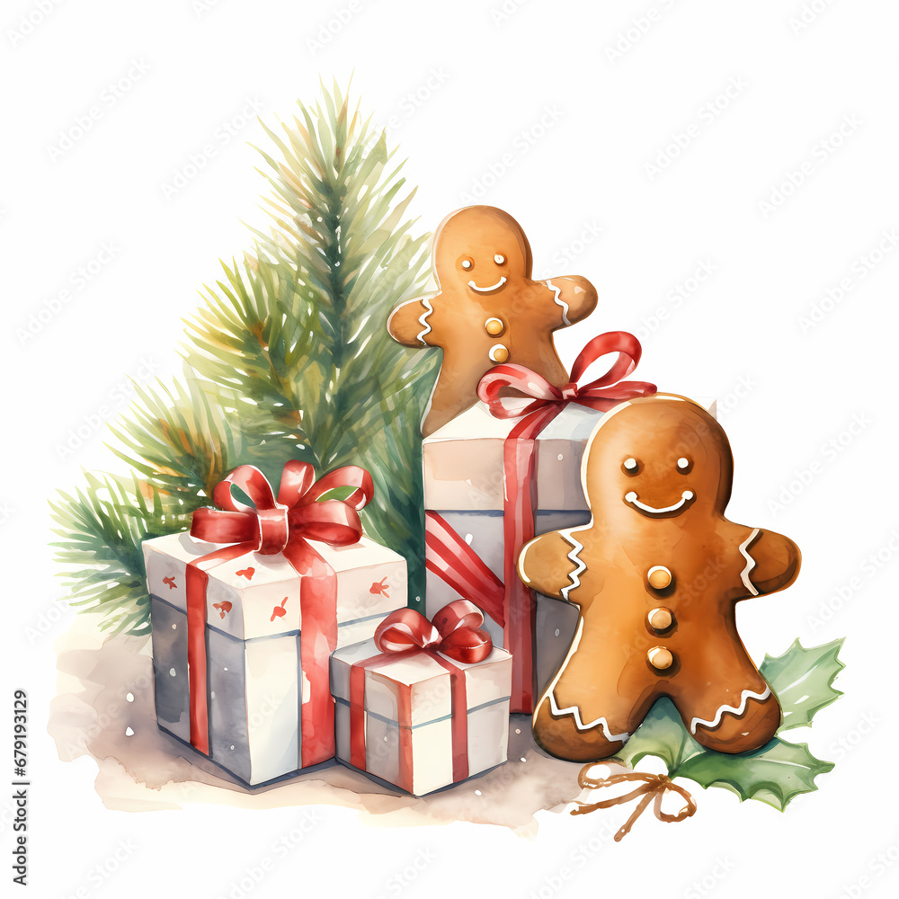 christmas, gingerbread, gifts, character, gingerbread people, funny, watercolor, illustration, xmas, december, celebration, season, aquarelle, decoration, isolated christmas, gingerbread, gifts, character, gingerbread people, funny, watercolor, illustration, xmas, december, celebration, season, aquarelle, decoration, isolated