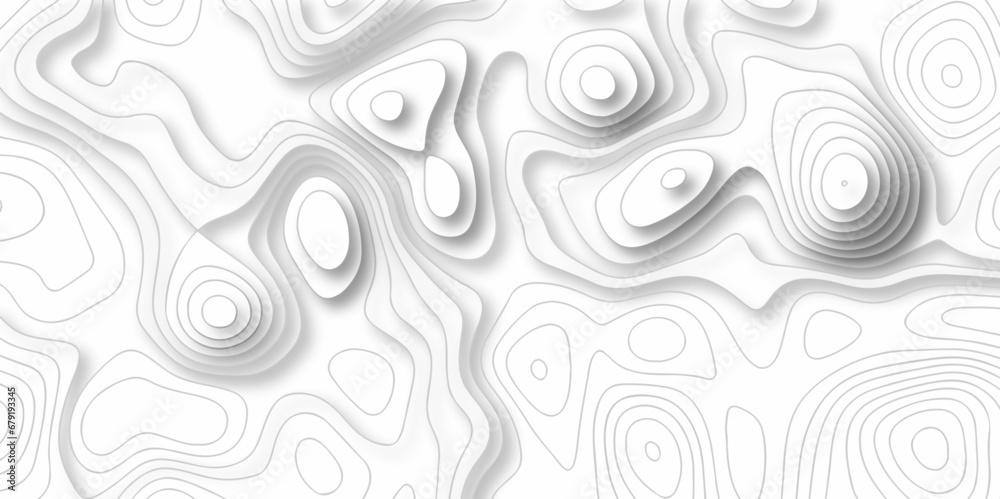 Seamless pattern with lines Topographic map. Geographic mountain relief. Abstract lines background. Contour maps. Vector illustration, Topo contour map on white background, Topographic contour lines.