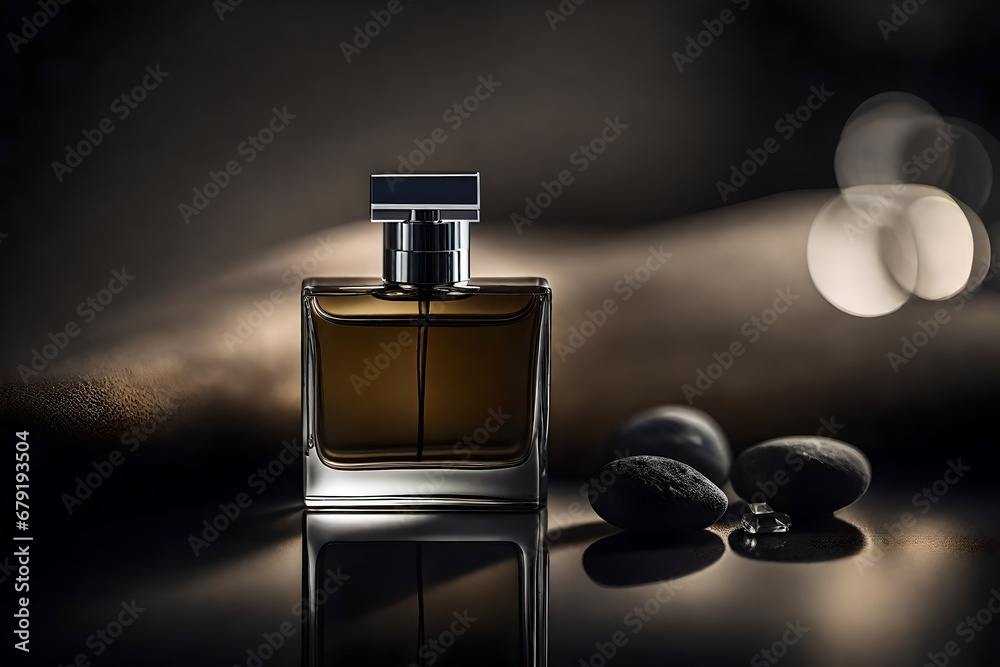 minimalist and classy perfume container advertising template , dark grey and dull tones minimalist and classy perfume container advertising template , dark grey and dull tones