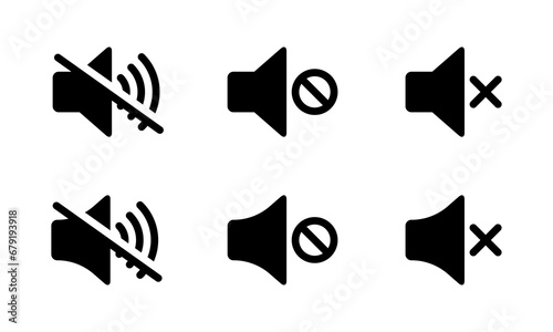 No sound, mute speaker icon vector. Audio off sign symbol