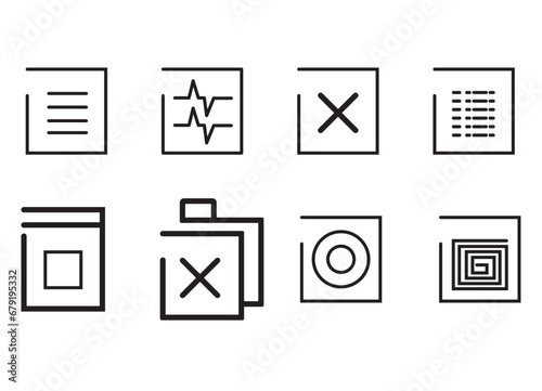 collection of data icons, icon set