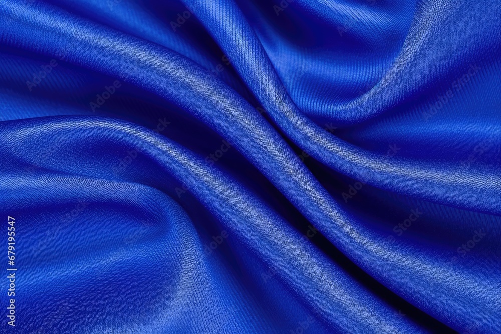 detailed photo of a royal blue twill