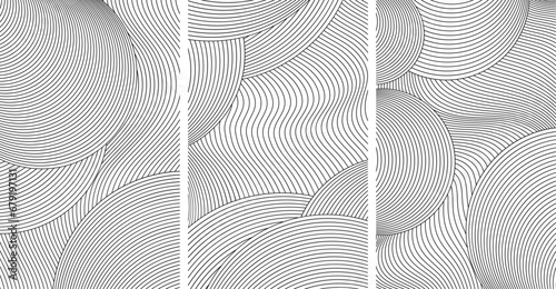 Abstract background with dynamic lines illustration.