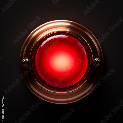 Fondo con detalle y textura de tecla de tipo pulsador con tonos rojos, sobre fondo de color negro