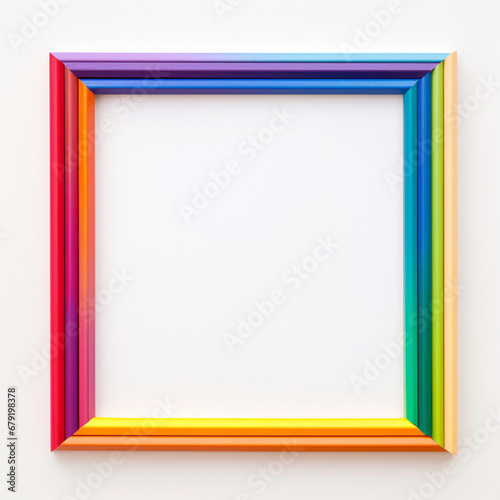 Fondo con detalle de marco formado por lineas de madera de colores diferentes, sobre fondo de color blanco