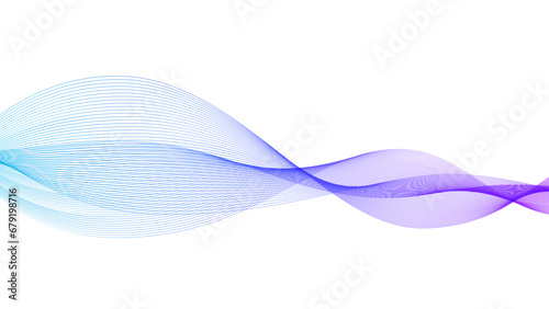 青色から紫色にグラデーションする抽象的な波形の背景